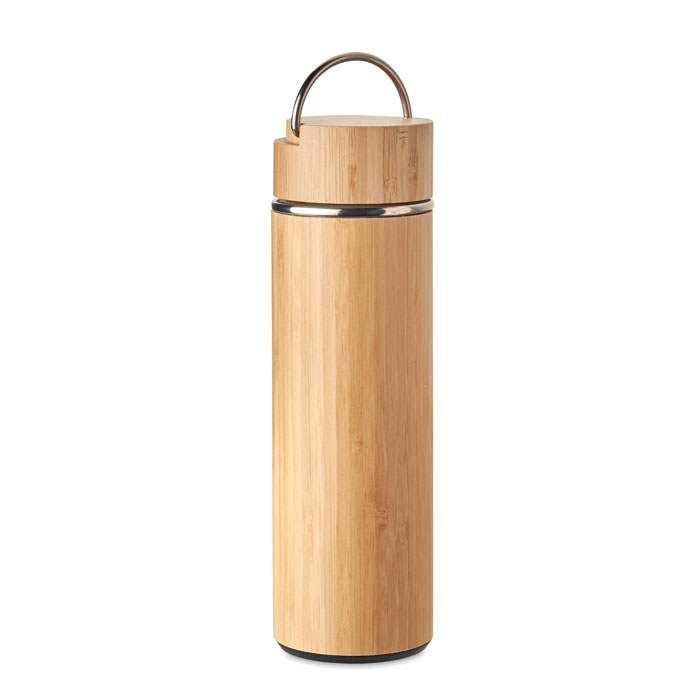 Double-walled bamboo bottle